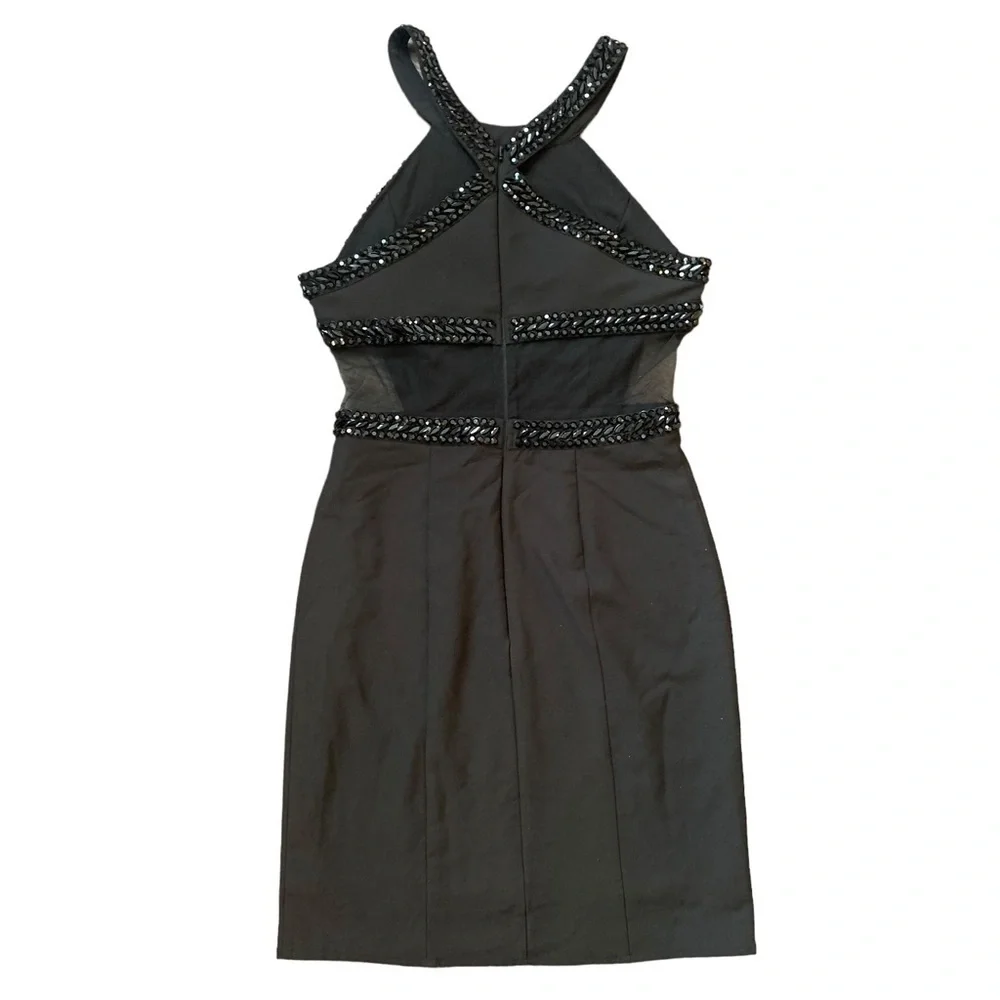 Gianni Bini Semi-formal beaded cocktail little black dress size small - Picture 5 of 8